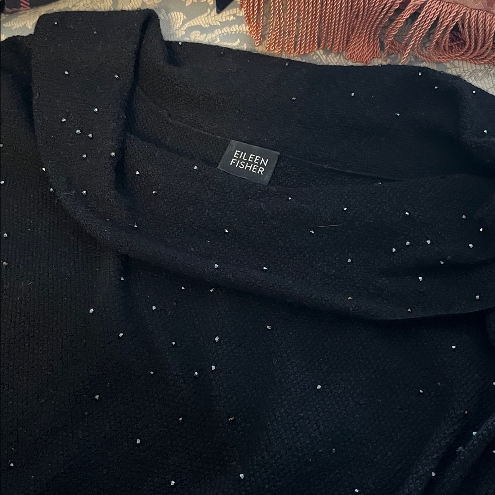 Eileen Fisher Black Sparkle Women's Sweater